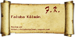 Faluba Kálmán névjegykártya