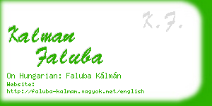 kalman faluba business card