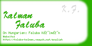 kalman faluba business card